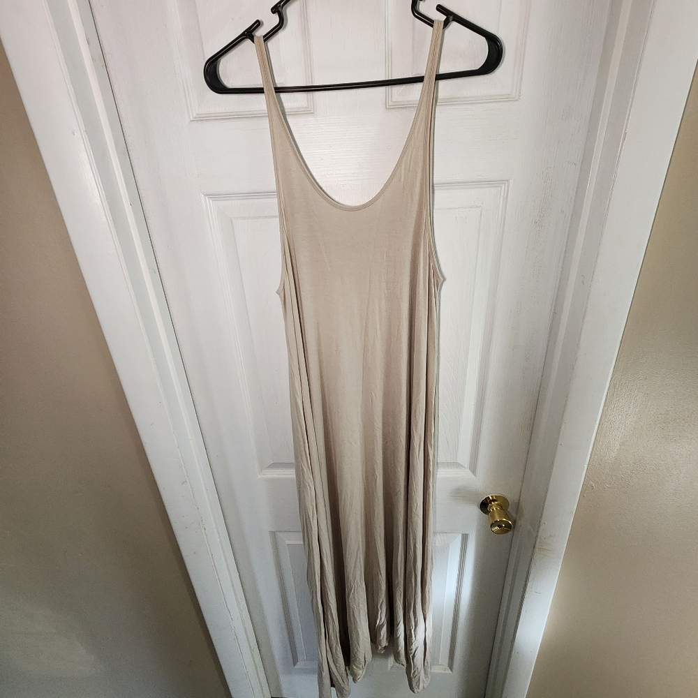 T by Alexander Wang full length cream dress
